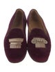 Stubbs & Wootton Velvet Embroidered Accent Loafers