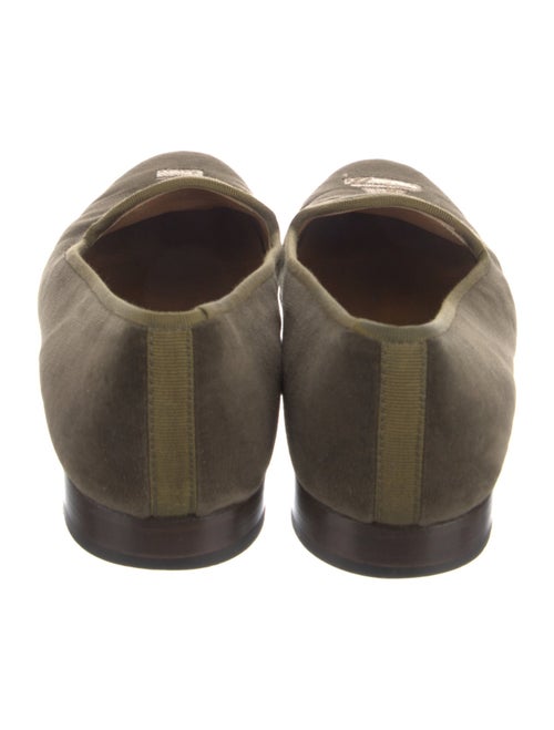 Stubbs & Wootton Velvet Embroidered Accent Loafers
