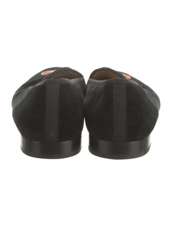 Stubbs & Wootton Velvet Embroidered Accent Loafers