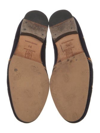 Stubbs & Wootton Velvet Printed Loafers