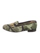 Stubbs & Wootton Camouflage Print Leather Trim Embellishment Loafers