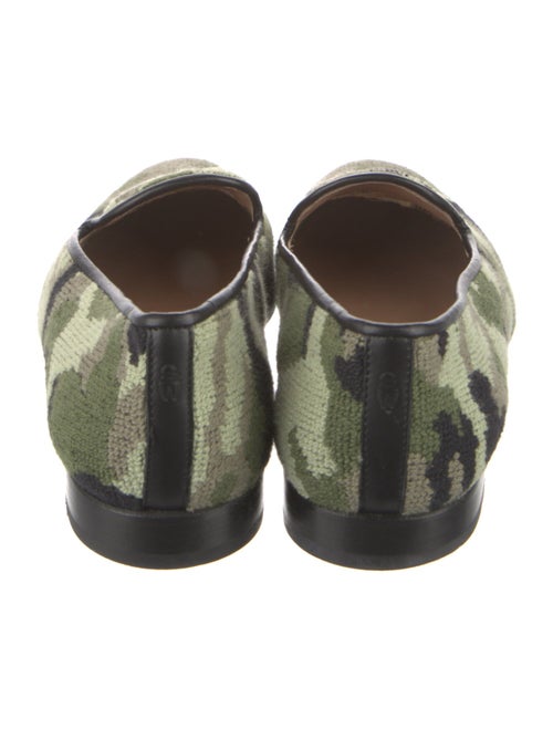 Stubbs & Wootton Camouflage Print Leather Trim Embellishment Loafers