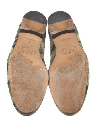 Stubbs & Wootton Camouflage Print Leather Trim Embellishment Loafers