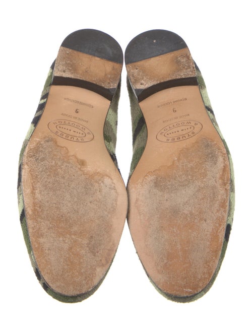 Stubbs & Wootton Camouflage Print Leather Trim Embellishment Loafers