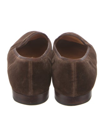 Stubbs & Wootton Suede Embroidered Accent Loafers