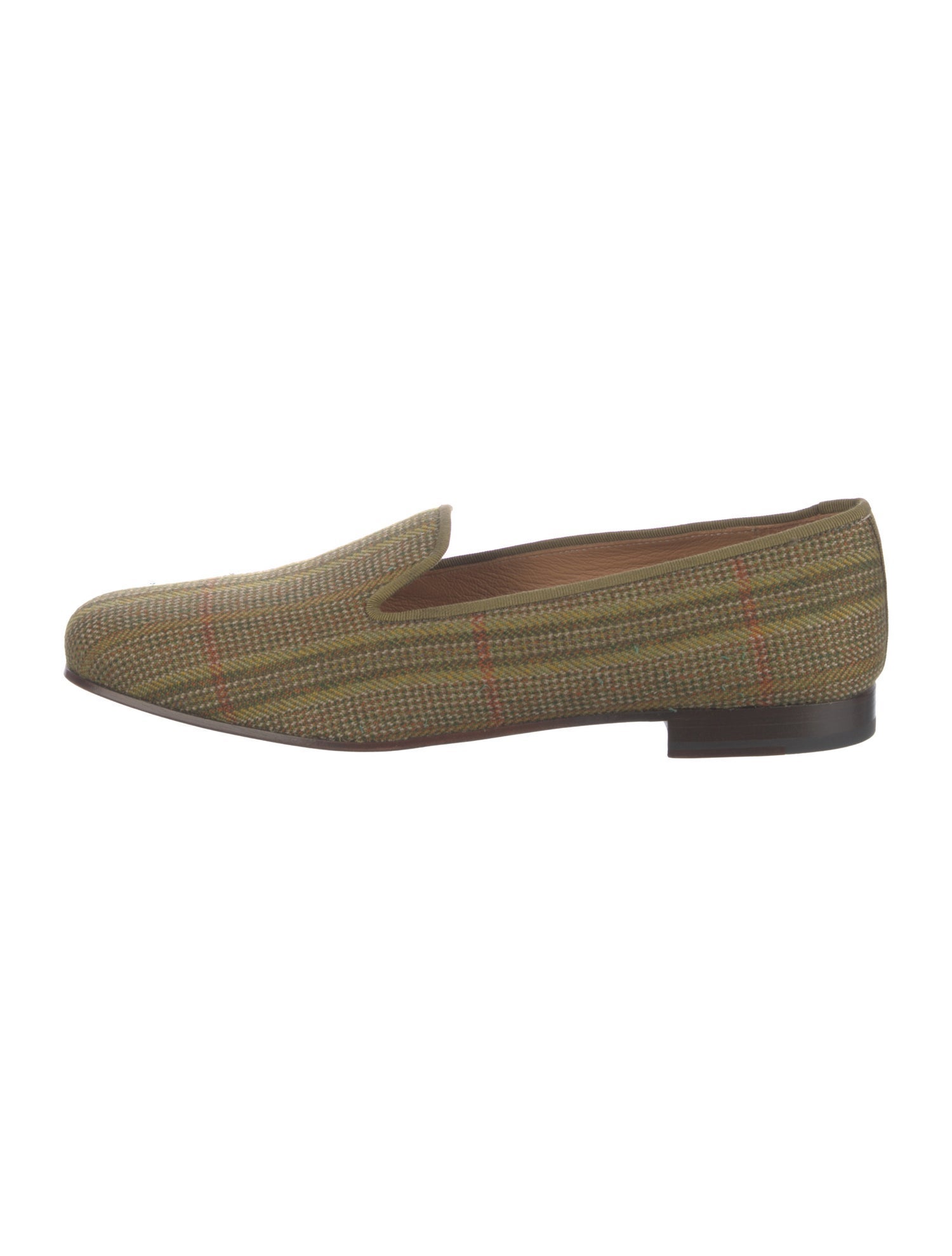 Stubbs & Wootton Felt Tweed Pattern Loafers