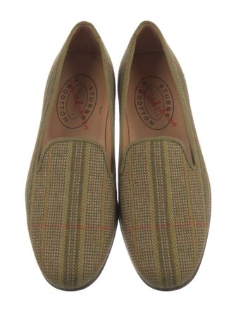 Stubbs & Wootton Felt Tweed Pattern Loafers