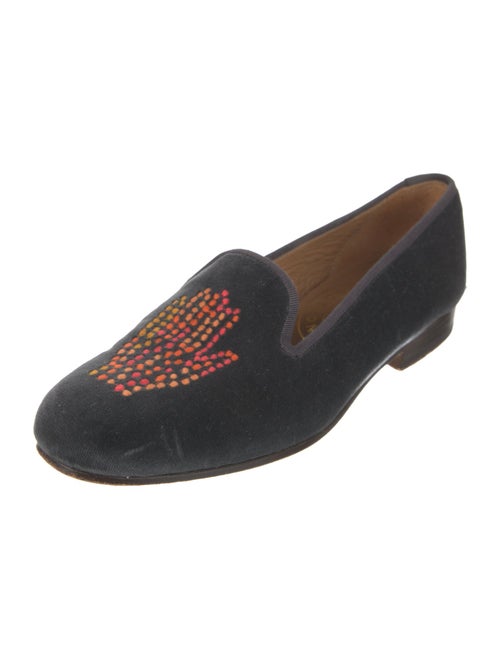 Stubbs & Wootton Velvet Patterned Loafers