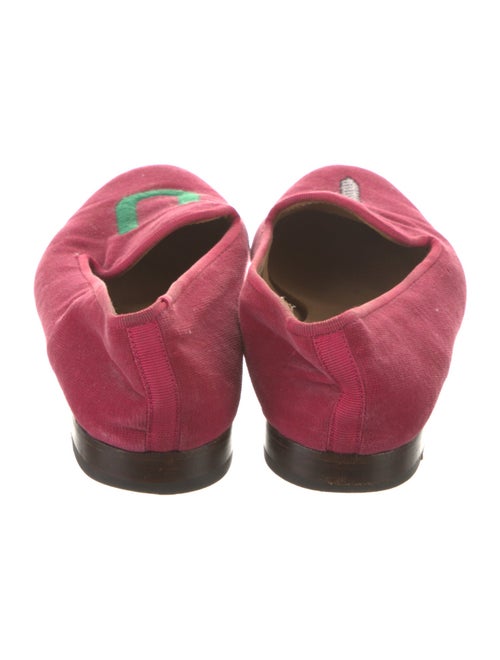 Stubbs & Wootton Velvet Embroidered Accent Loafers