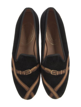 Stubbs & Wootton Velvet Printed Loafers