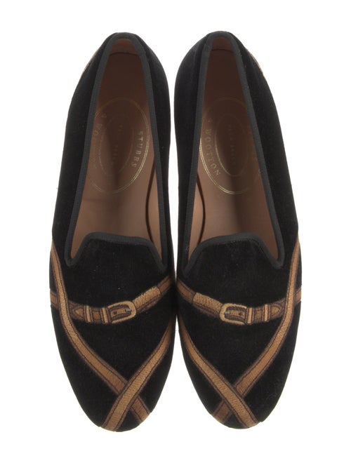 Stubbs & Wootton Velvet Printed Loafers