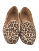 Stubbs & Wootton Animal Print Leather Trim Embellishment Loafers