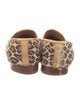 Stubbs & Wootton Animal Print Leather Trim Embellishment Loafers