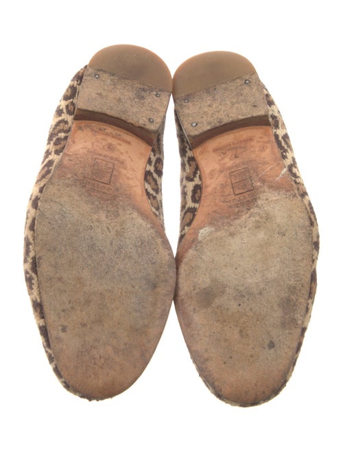 Stubbs & Wootton Animal Print Leather Trim Embellishment Loafers