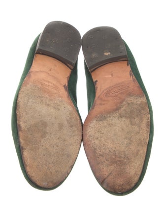 Stubbs & Wootton Velvet Embroidered Accent Loafers