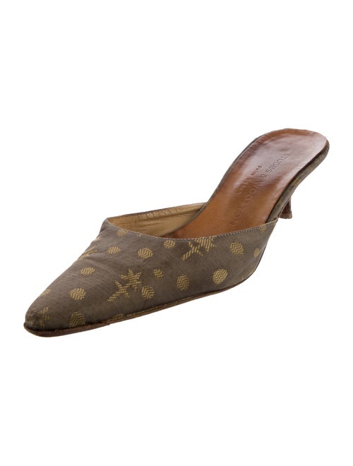 Stubbs & Wootton Canvas Polka Dot Print Mules