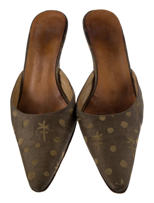 Stubbs & Wootton Canvas Polka Dot Print Mules