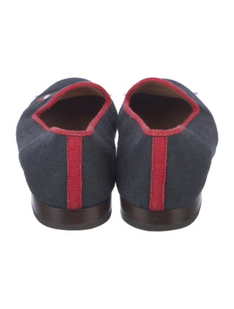 Stubbs & Wootton Denim Embroidered Accent Loafers