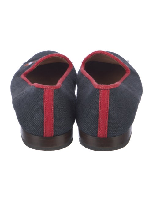 Stubbs & Wootton Denim Embroidered Accent Loafers