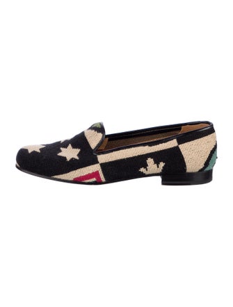 Stubbs & Wootton Canvas Patterned Loafers