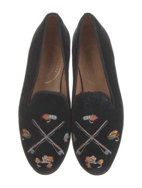 Stubbs & Wootton Velvet Patterned Loafers
