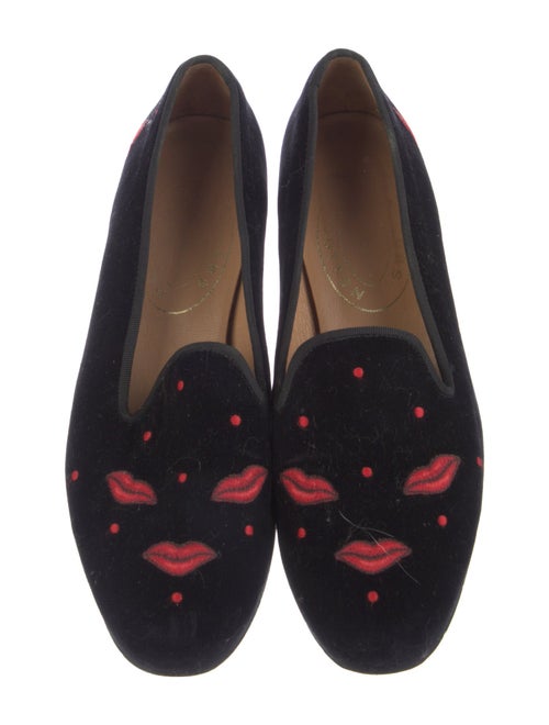 Stubbs & Wootton Velvet Patterned Loafers