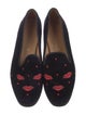 Stubbs & Wootton Velvet Patterned Loafers