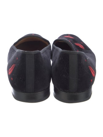 Stubbs & Wootton Velvet Patterned Loafers