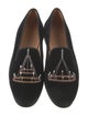 Stubbs & Wootton Velvet Embroidered Accent Loafers
