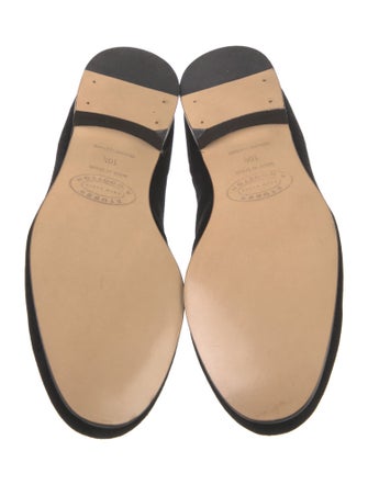 Stubbs & Wootton Velvet Embroidered Accent Loafers