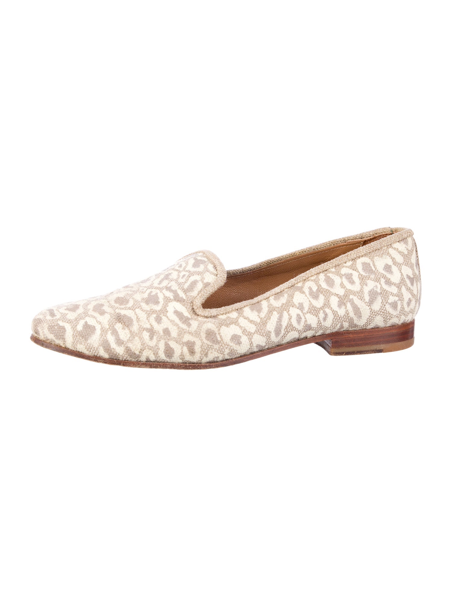 Stubbs & Wootton Canvas Animal Print Loafers