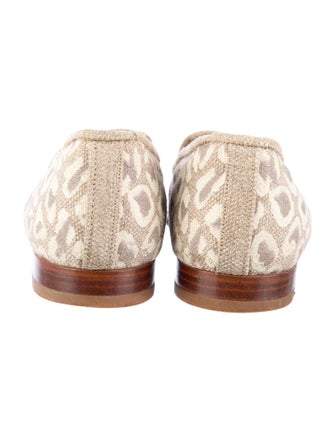 Stubbs & Wootton Canvas Animal Print Loafers