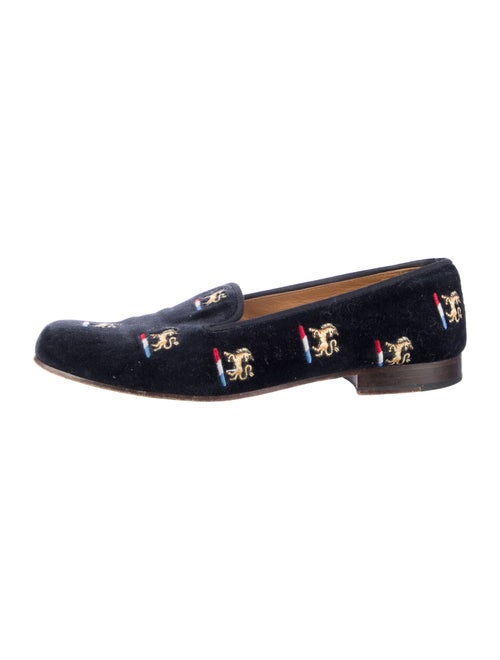 Stubbs & Wootton Suede Printed Loafers