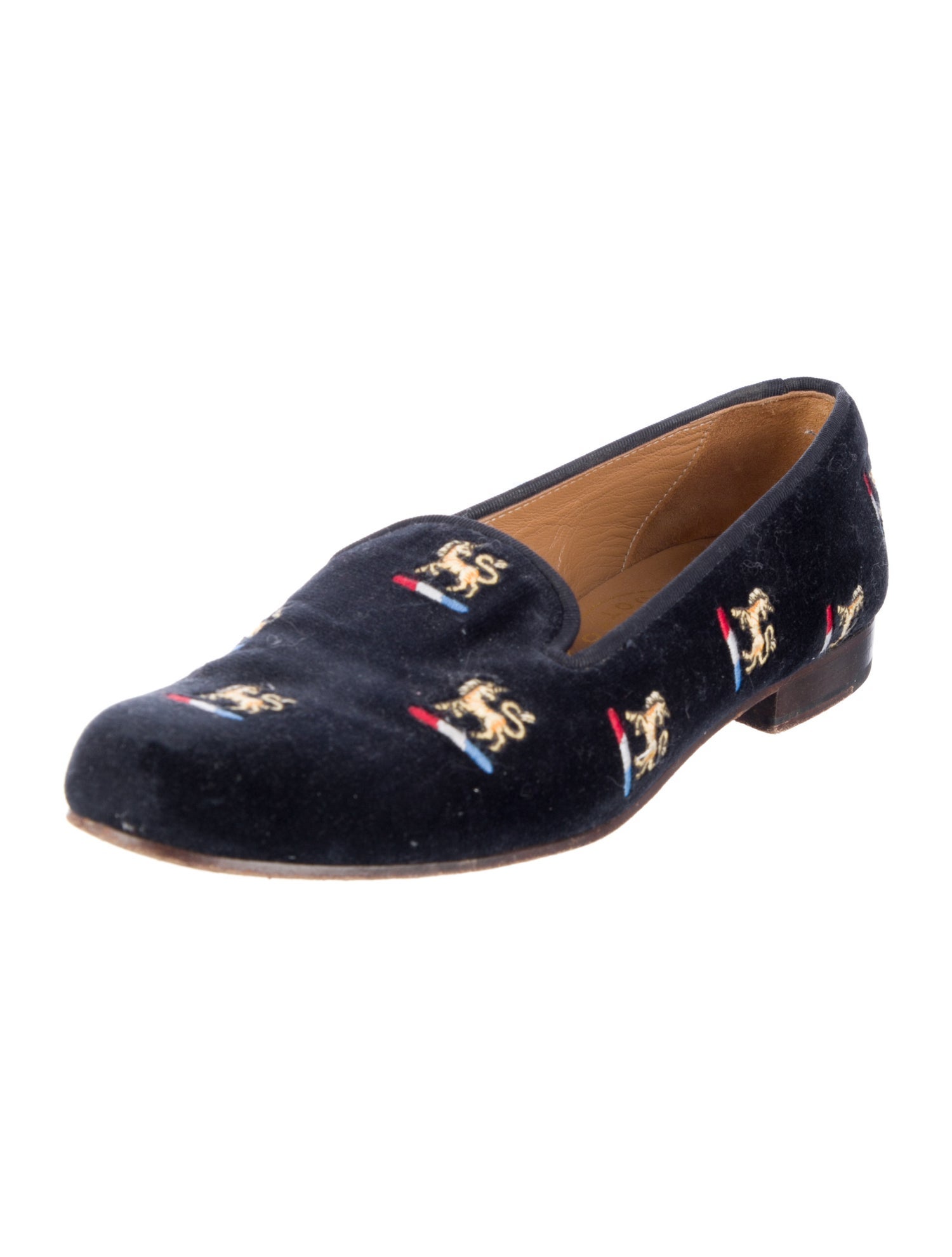 Stubbs & Wootton Suede Printed Loafers