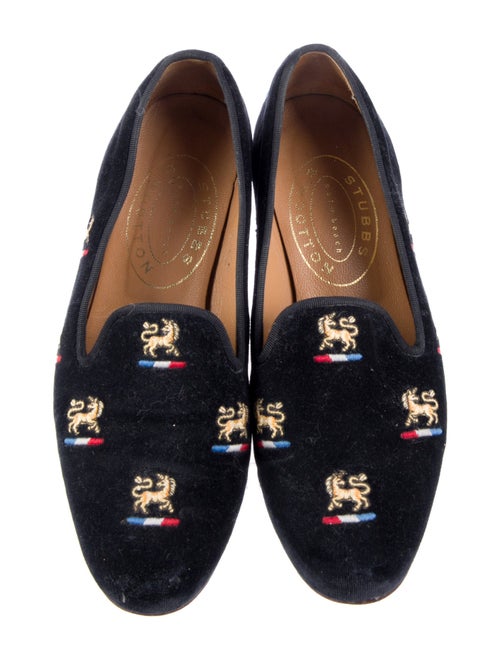 Stubbs & Wootton Suede Printed Loafers