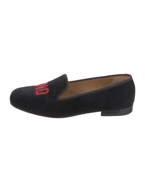 Stubbs & Wootton Velvet Embroidered Accent Loafers