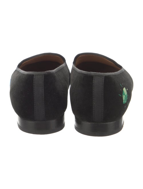 Stubbs & Wootton Velvet Embroidered Accent Loafers