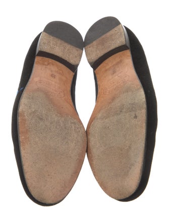 Stubbs & Wootton Velvet Embroidered Accent Loafers