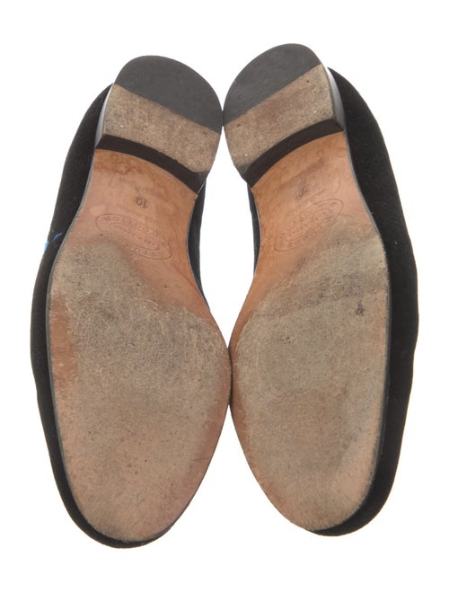 Stubbs & Wootton Velvet Embroidered Accent Loafers