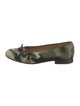 Stubbs & Wootton Camouflage Print Bow Accents Ballet Flats