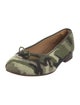 Stubbs & Wootton Camouflage Print Bow Accents Ballet Flats