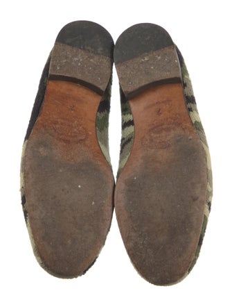 Stubbs & Wootton Camouflage Print Bow Accents Ballet Flats