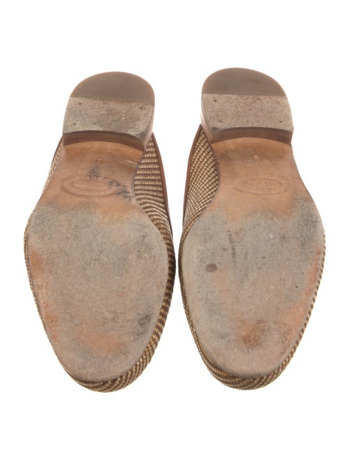 Stubbs & Wootton Striped Leather Trim Embellishment Mules