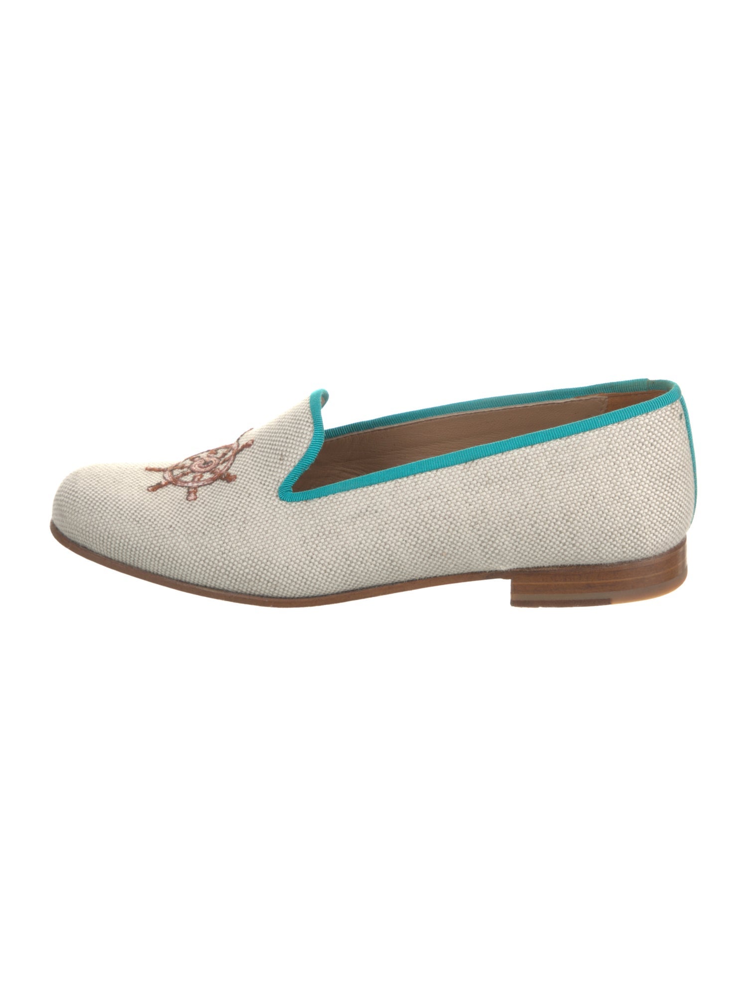 Stubbs & Wootton Canvas Colorblock Pattern Loafers