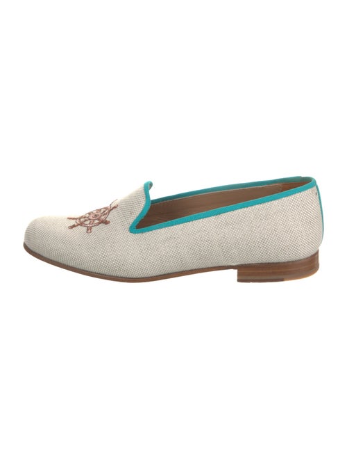 Stubbs & Wootton Canvas Colorblock Pattern Loafers