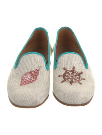 Stubbs & Wootton Canvas Colorblock Pattern Loafers