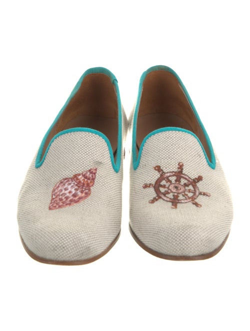 Stubbs & Wootton Canvas Colorblock Pattern Loafers