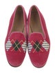 Stubbs & Wootton Velvet Embroidered Accent Loafers