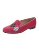 Stubbs & Wootton Velvet Embroidered Accent Loafers