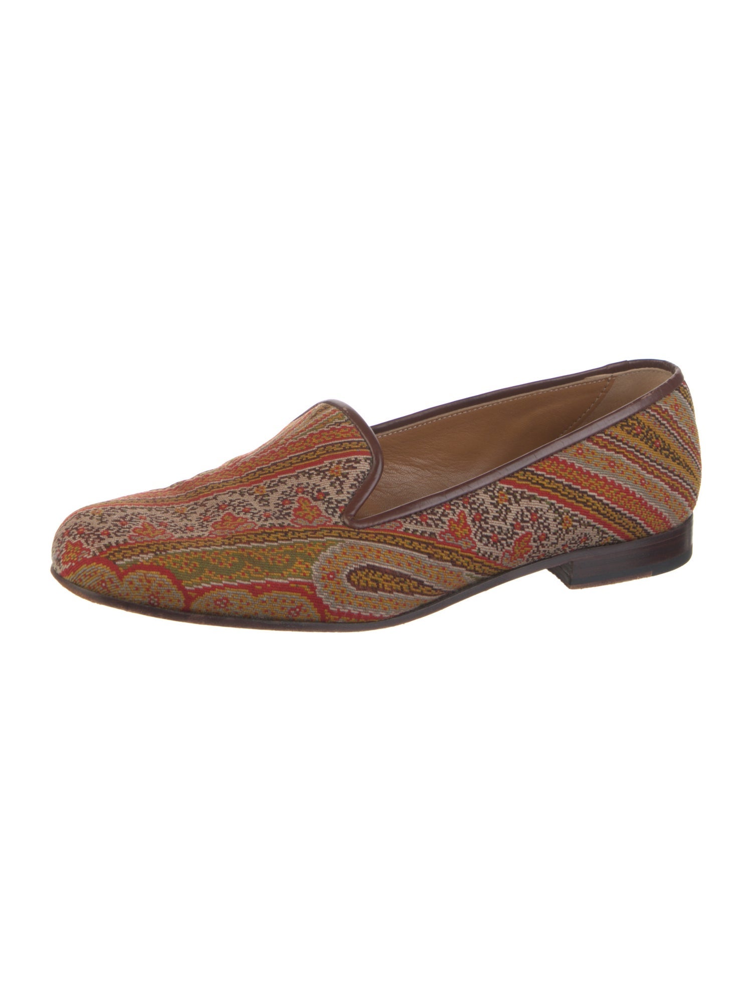 Stubbs & Wootton Paisley Print Loafers
